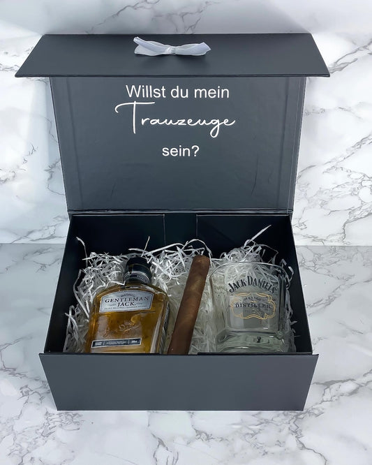 Personalisiertes Geschenk für den Trauzeugen I Trauzeugen fragen I Geschenkbox zum selber befüllen