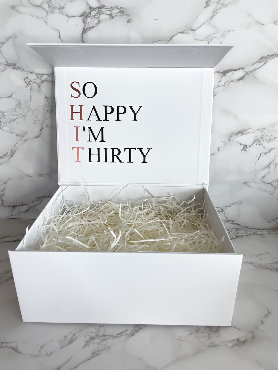 Perfekte Geschenkidee zum 30. Geburtstag – Personalisierte Geschenkbox