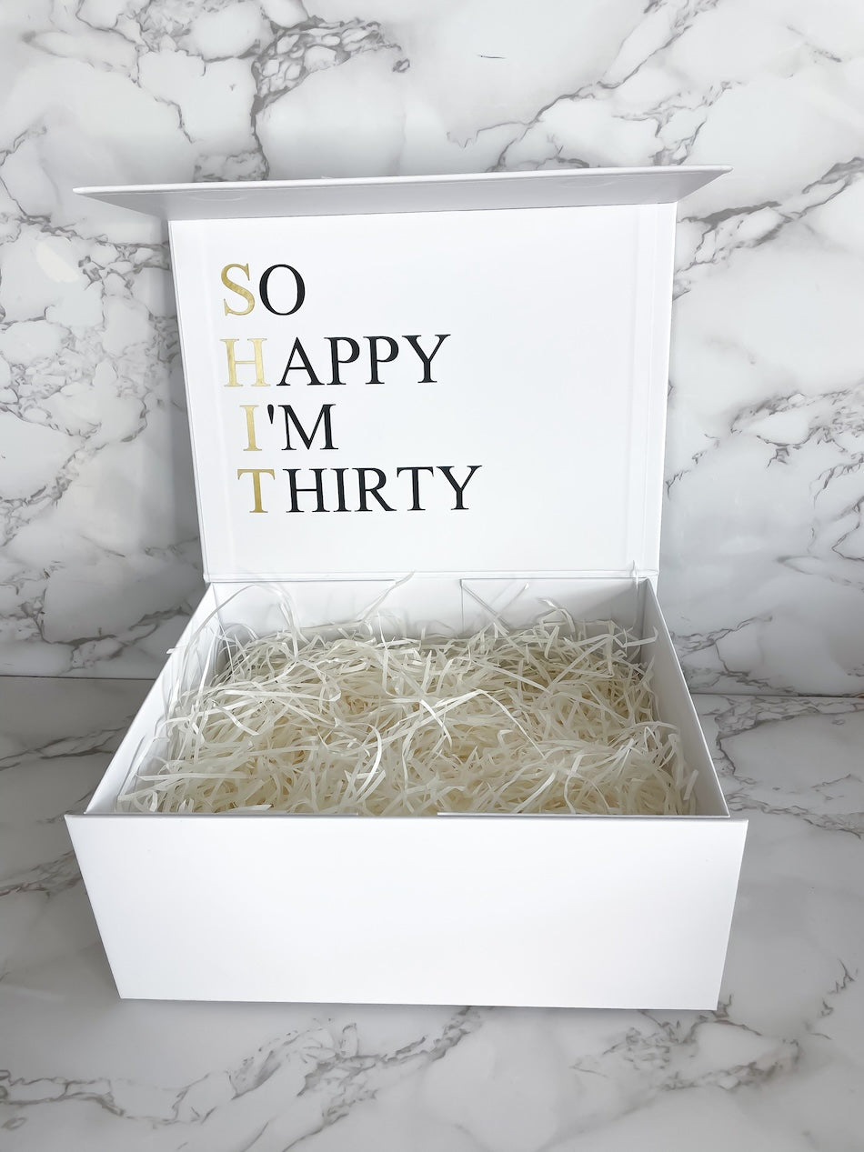 Perfekte Geschenkidee zum 30. Geburtstag – Personalisierte Geschenkbox