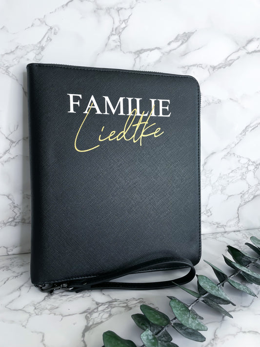 Personalisierter Premium Organizer / Familien Organizer / Reiseetui