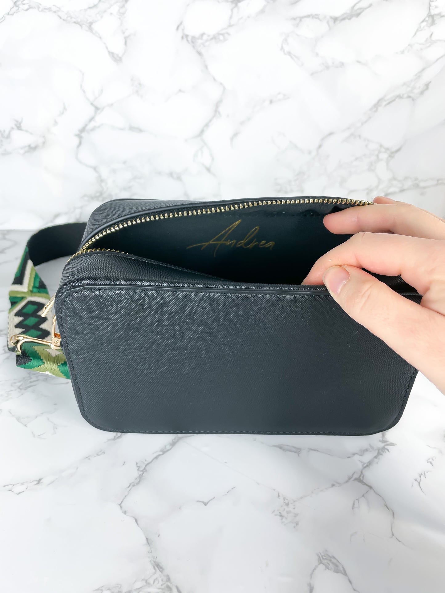 Umhängetasche mit Taschenriemen I Barcode - BE ORIGINAL mit Personalisierung I Crossbody bag mit Wechselgurt