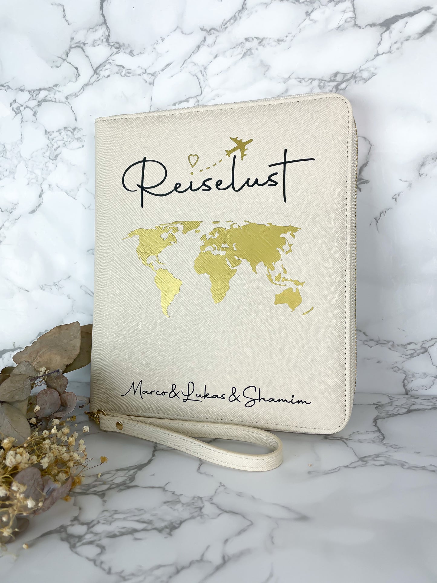 Personalisierter Premium Organizer / Reiseetui / Reiseunterlagen / Reiselust