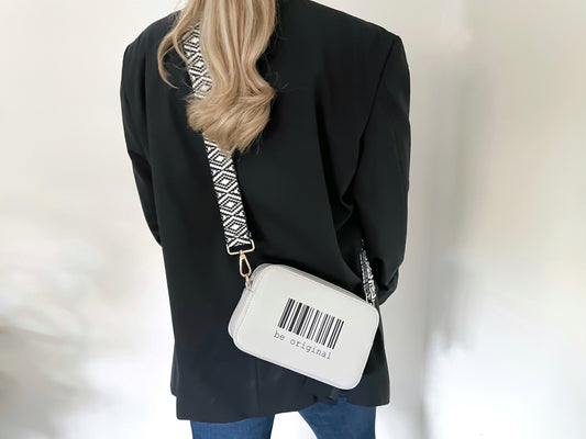 Umhängetasche mit Taschenriemen I Barcode - BE ORIGINAL mit Personalisierung I Crossbody bag mit Wechselgurt
