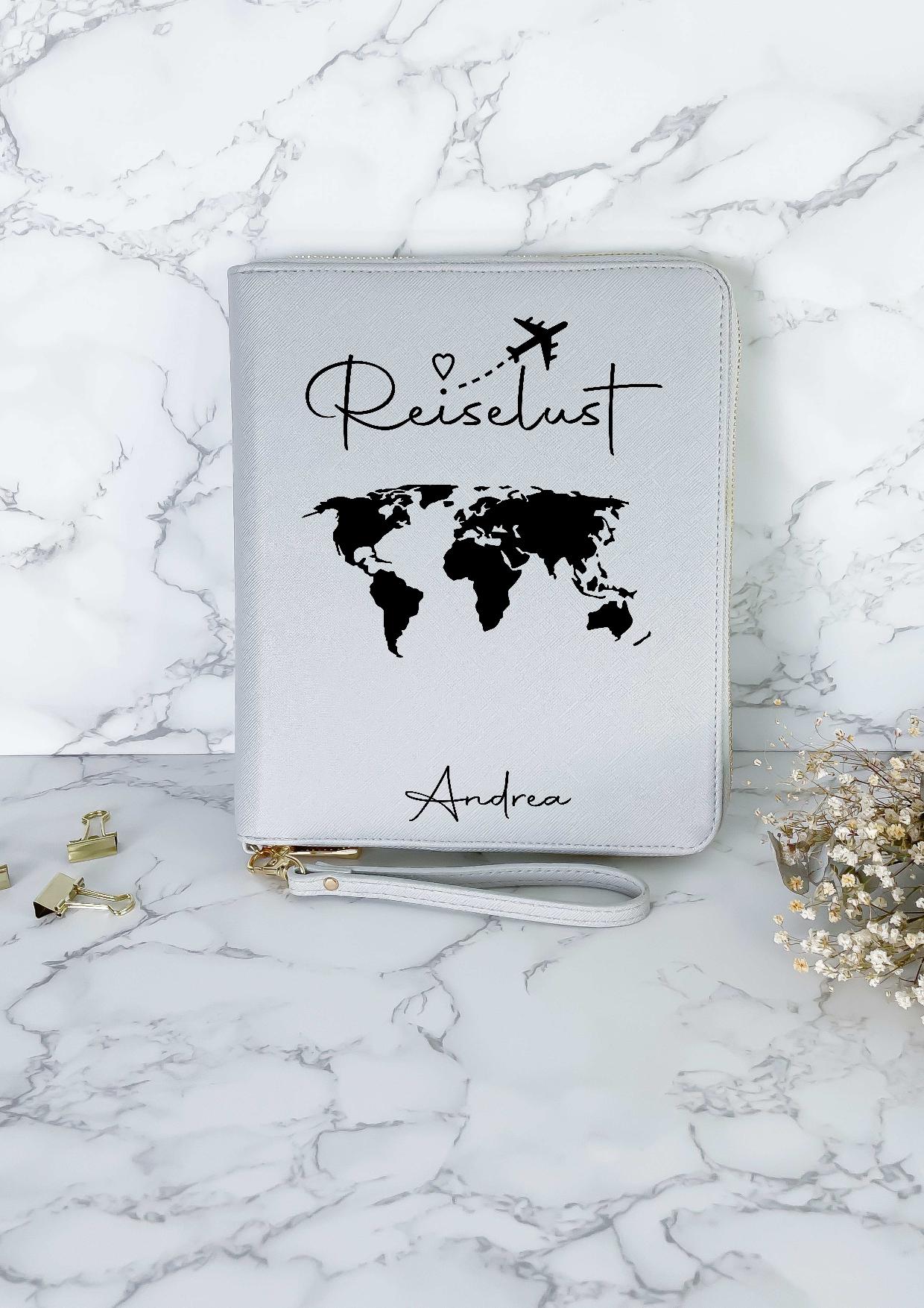 Personalisierter Premium Organizer / Reiseetui / Reiseunterlagen / Reiselust