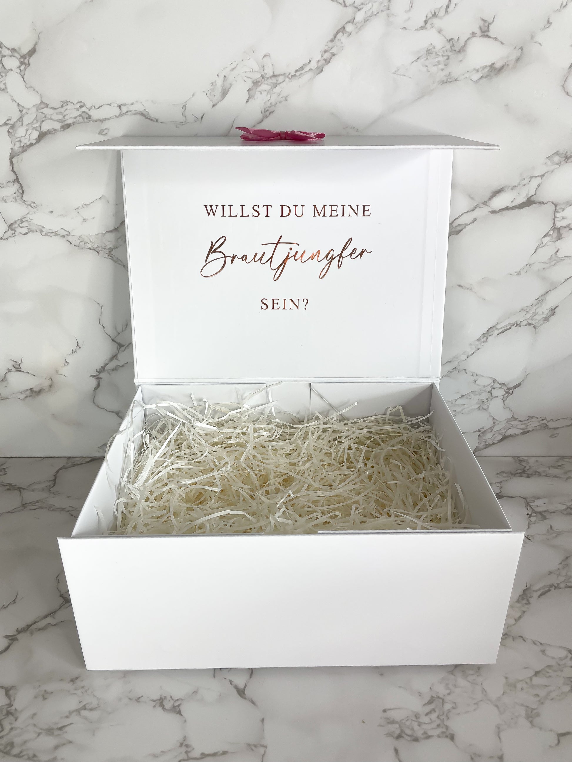 Personalisierte Brautjungfer Geschenkbox mit der Frage, Willst du meine Brautjungfer sein?