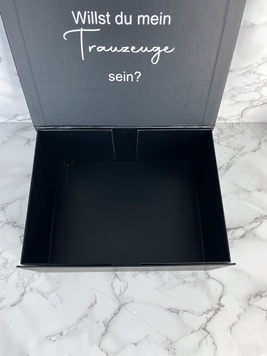 Geschenkbox Trauzeuge, Trauzeugen fragen