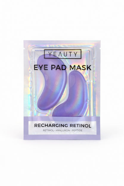 Retinol Augenpads mit Hyaluron in lila Verpackung als Wellness-Extra für die Geschenkbox