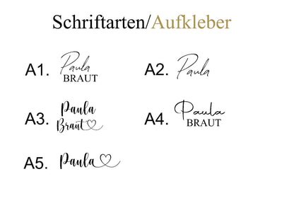 Verschiedene Varianten für den Aufkleber.