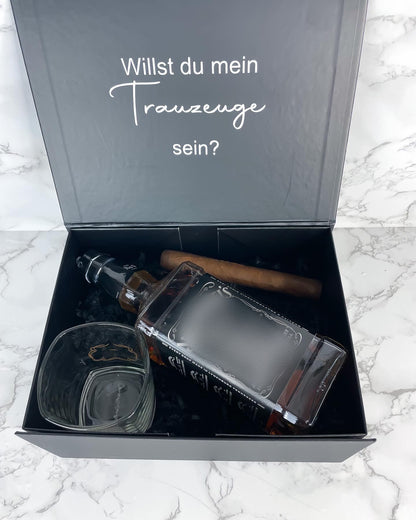 Personalisiertes Geschenk für den Trauzeugen I Trauzeugen fragen I Geschenkbox zum selber befüllen