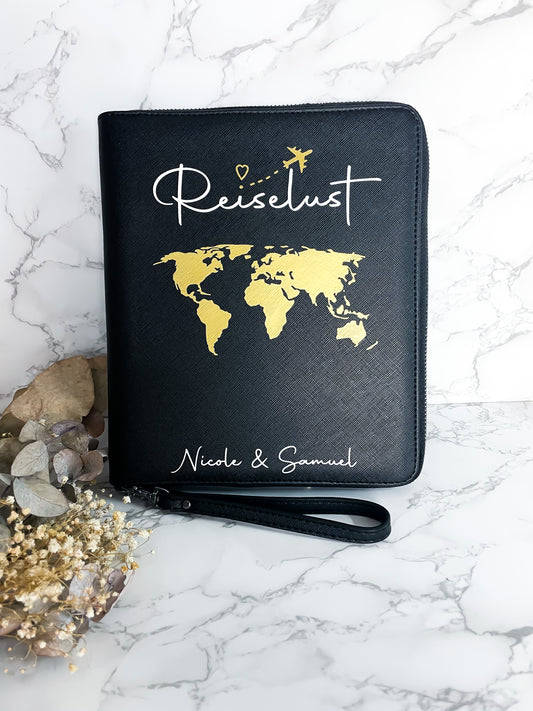 Personalisierter Premium Organizer / Reiseetui / Reiseunterlagen / Reiselust