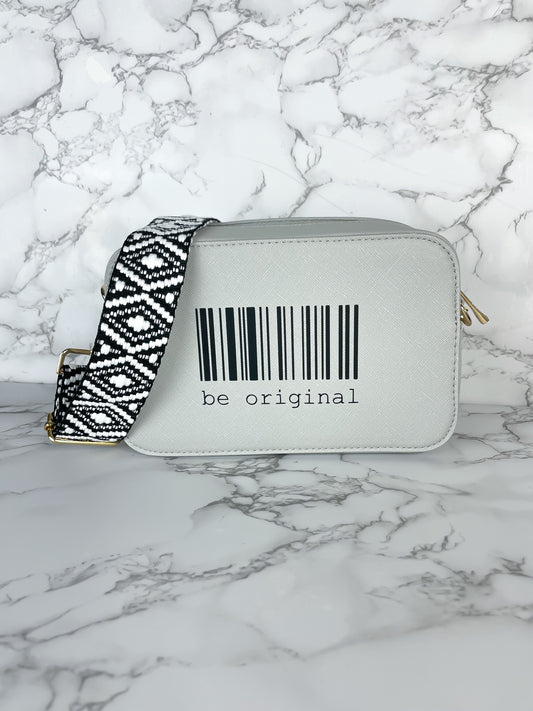 Umhängetasche mit Taschenriemen I Barcode - BE ORIGINAL mit Personalisierung I Crossbody bag mit Wechselgurt